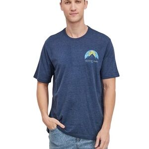 IZOD SALTWATER GRAPHIC T-SHIRT MEN SHORT SLEEVE COLOR BLUE SARGASSO SEA SIZE XXL